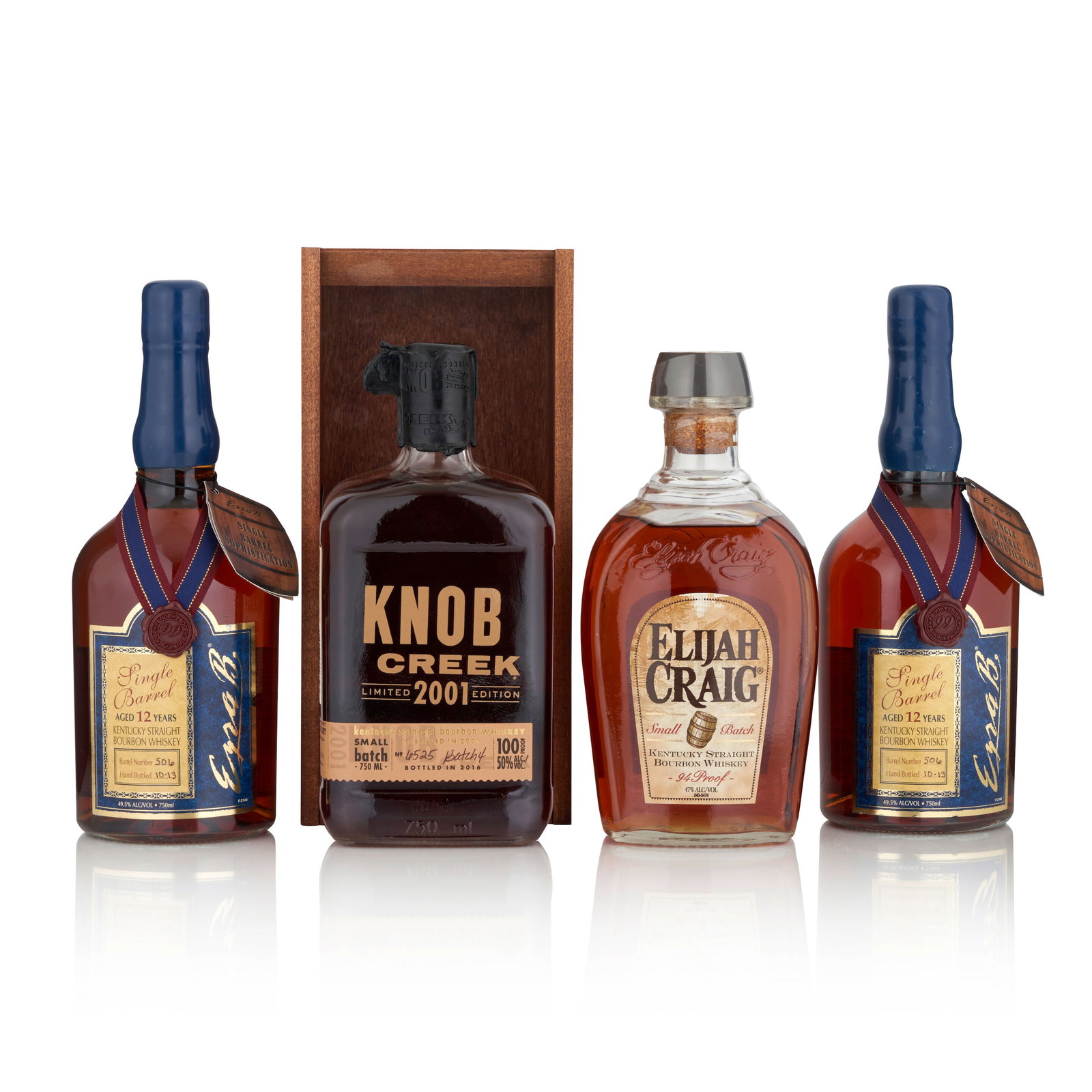 Elijah Craig Small Batch  (1 bottle, 750ml)Ezra B. Single Barrel 12 Years Old (2 bottles, 750ml)... (1 of 1)