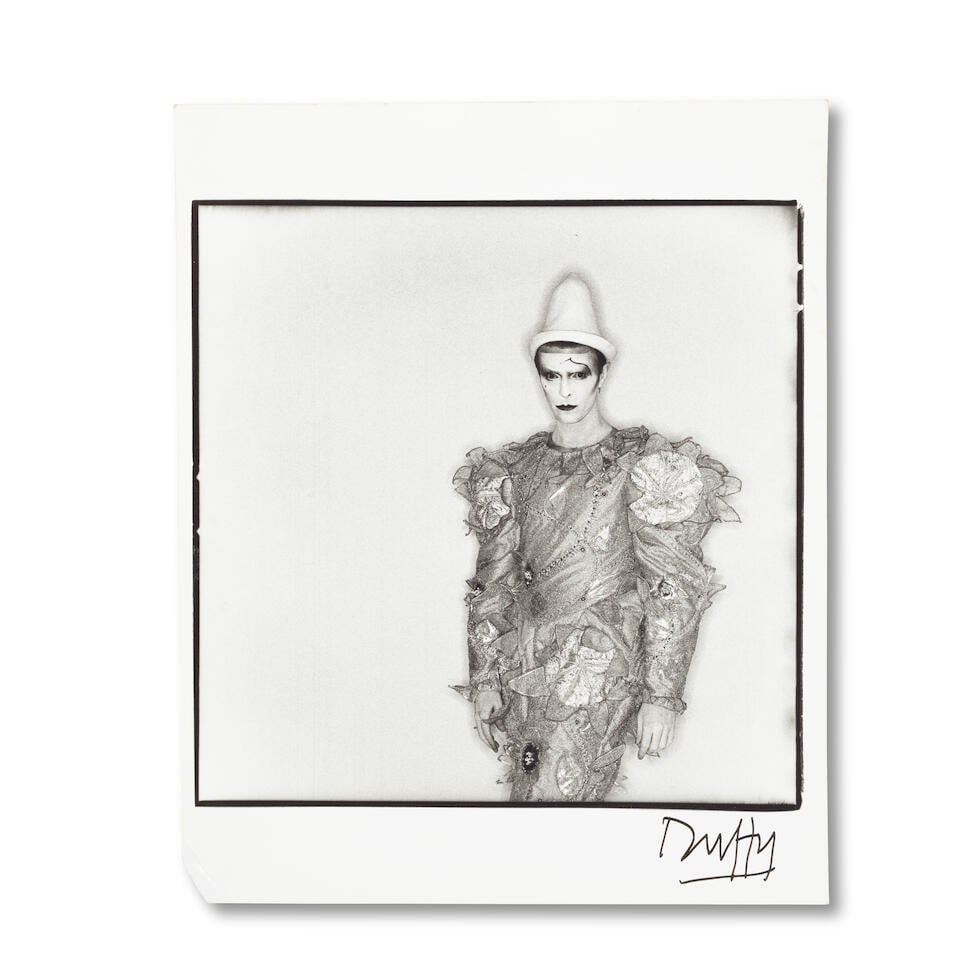 Brian Duffy (1933-2010): Five vintage archival prints from the Scary Monsters (and Super Creeps)...: Brian Duffy (1933-2010): Five vintage archival prints from the Scary Monsters (and Super Creeps) shoot with David Bowie as 'Pierrot', 1980, silver gelatin prints printed on Ilford Ilfomar paper, print