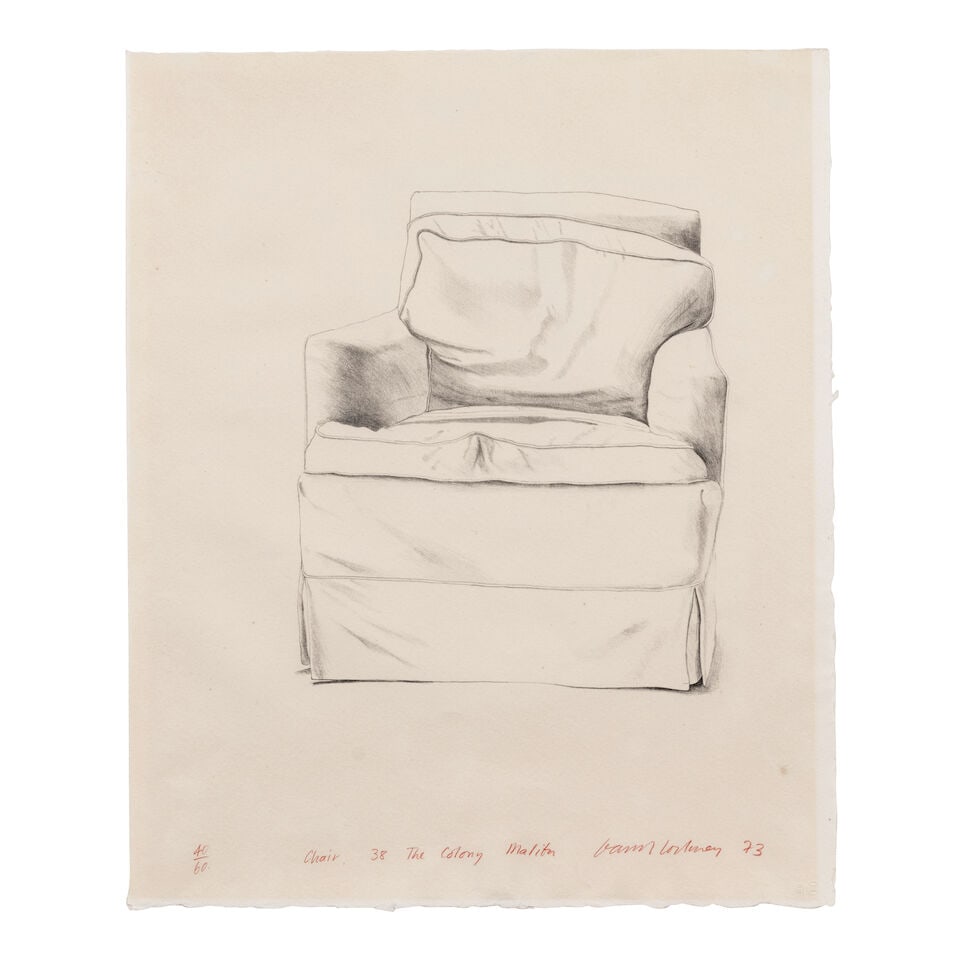 David Hockney (born 1937); Chair, 38 The Colony, Malibu; (1 of 2)