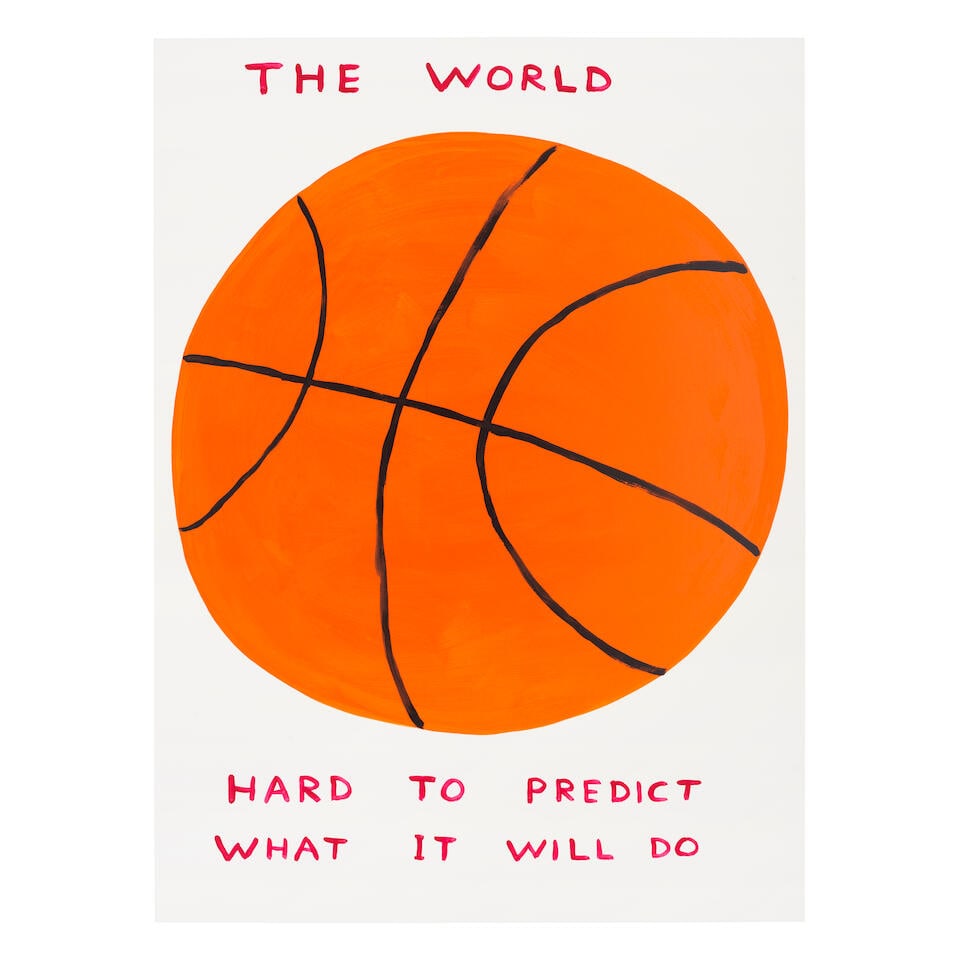 David Shrigley (British, born 1968) Untitled (The World) Screenprint in colours, 2020-21, on Som...: David Shrigley (British, born 1968) Untitled (The World) Screenprint in colours, 2020-21, on Somerset Satin wove paper, signed with the initials, dated and numbered 29/125 in pencil verso (there were