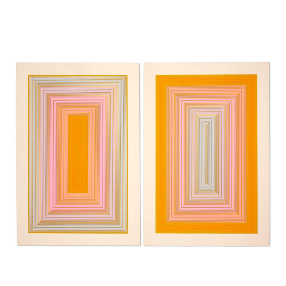 Richard Anuszkiewicz (American, 1930-2020) Golden I; Golden II Two screenprints in colours, 1972... (1 of 1)