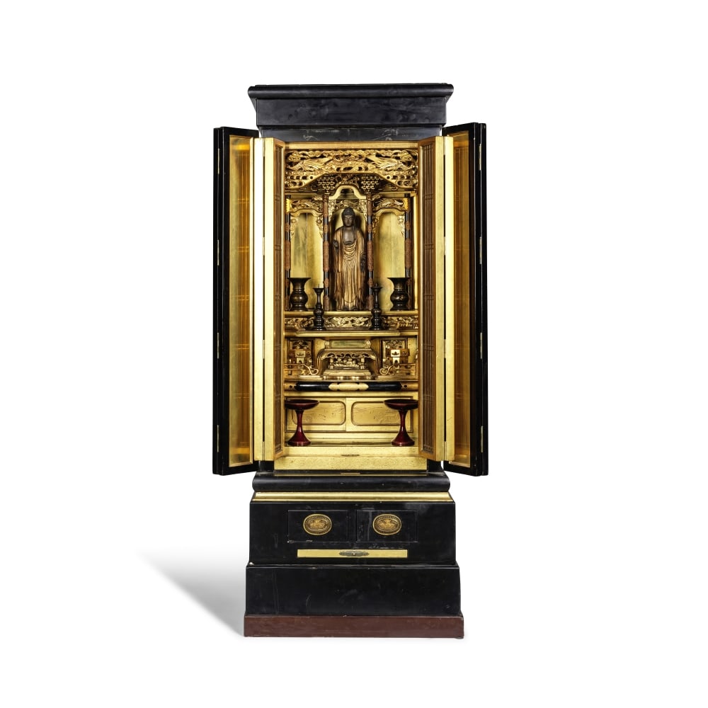BUTSUDAN (AUTEL BOUDDHISTE DOMESTIQUE) Période Edo (1615-1868) ou ère Meiji (1868-1912... (1 of 1)