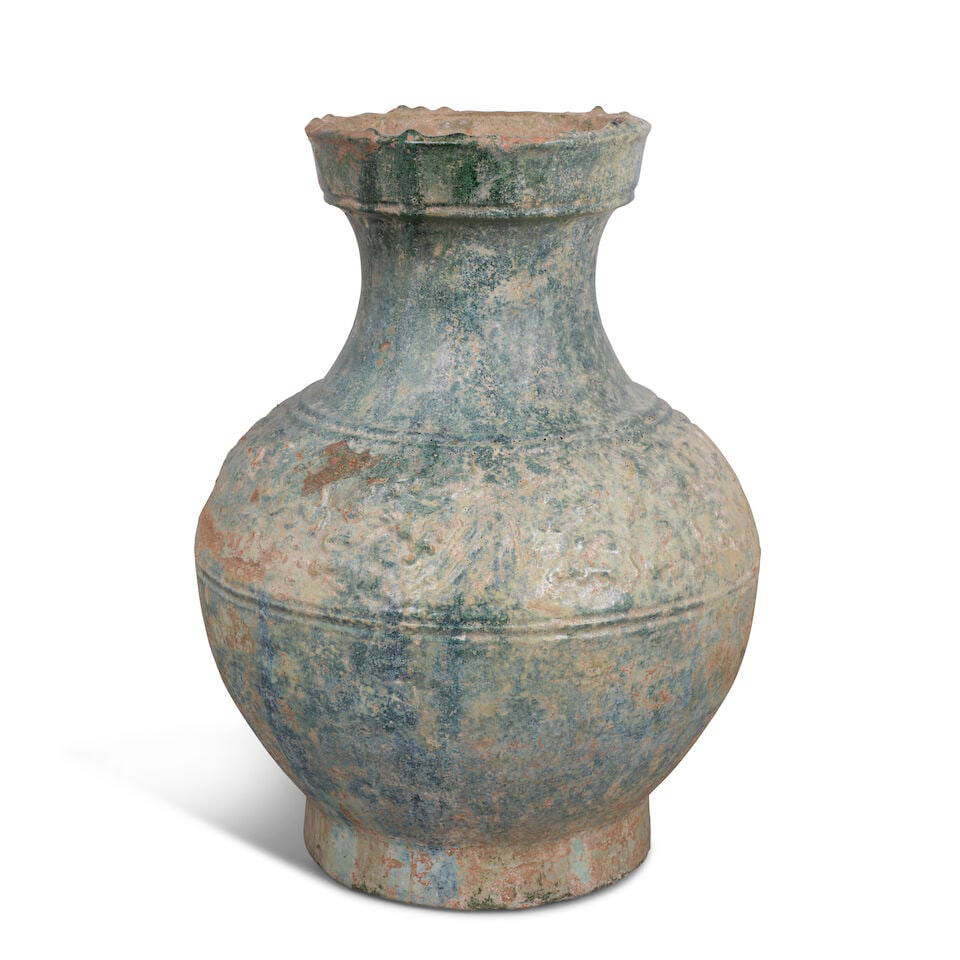 A GREEN-GLAZED JAR, HU Han dynasty