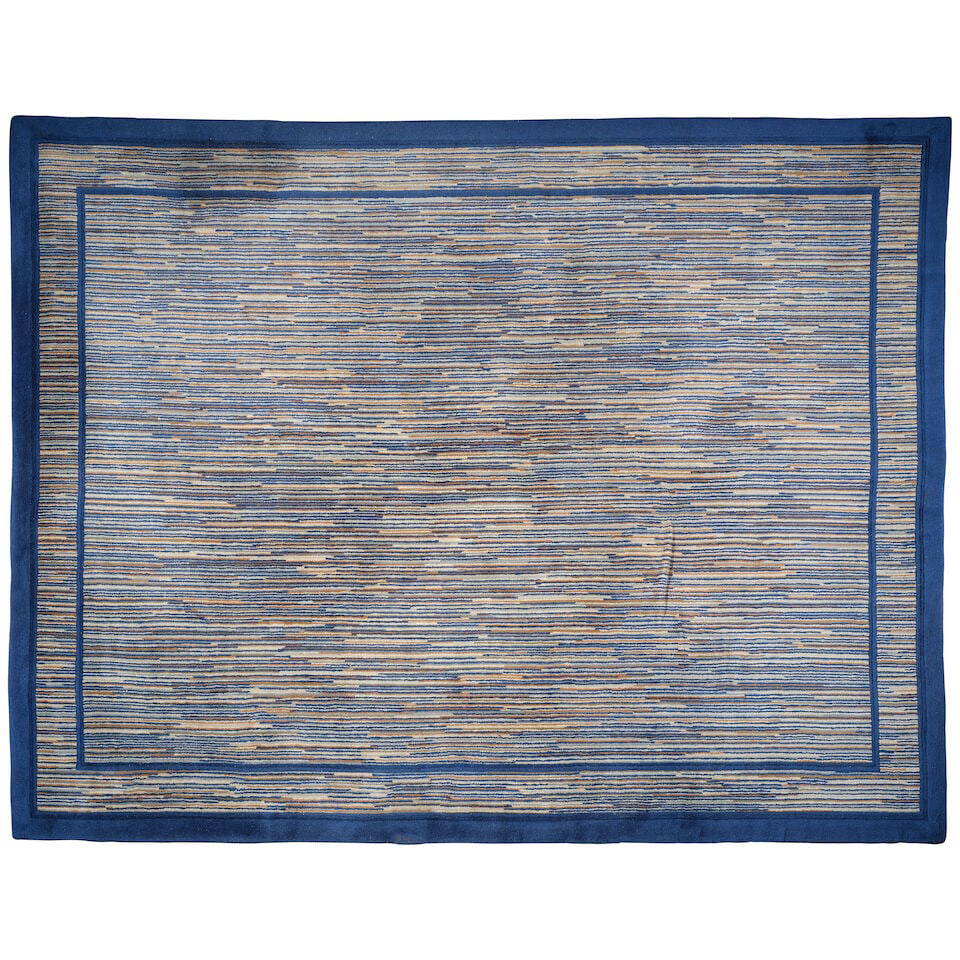 A BASKET-WEAVE PATTERN RUG 20th century