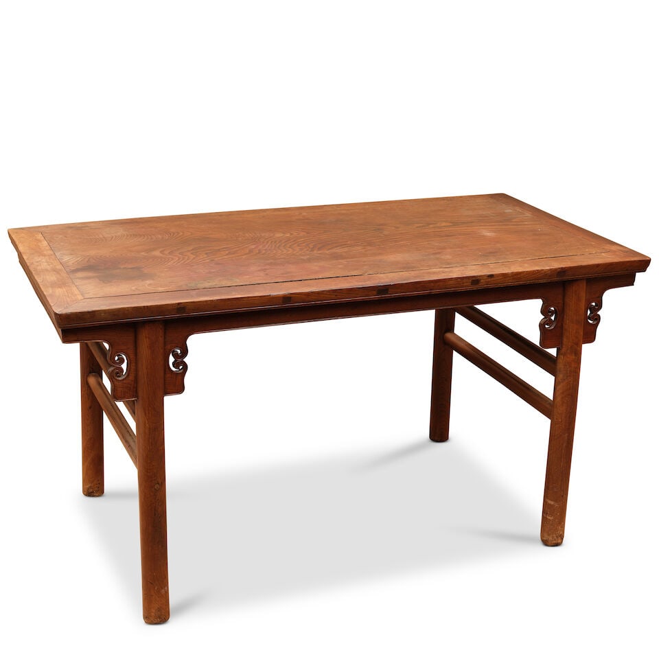 A JUMU RECTANGULAR PAINTING TABLE, HUA AN, REDUCED IN HEIGHT 18th century