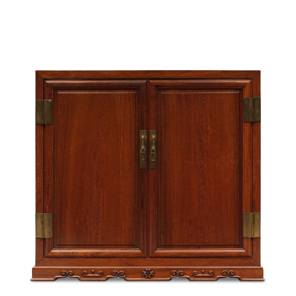 A HUALI SQUARE-CORNER CABINET, FANGGUI 20th century, by Charlotte Horstmann and Gerald Godfrey, ...