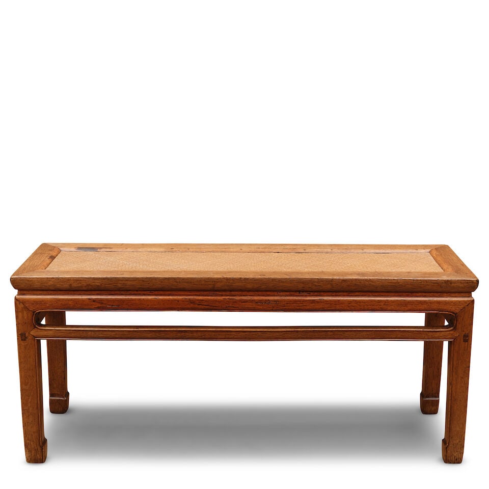 A HUALI WAISTED CORNER-LEG BENCH, ERRENDENG 19th century