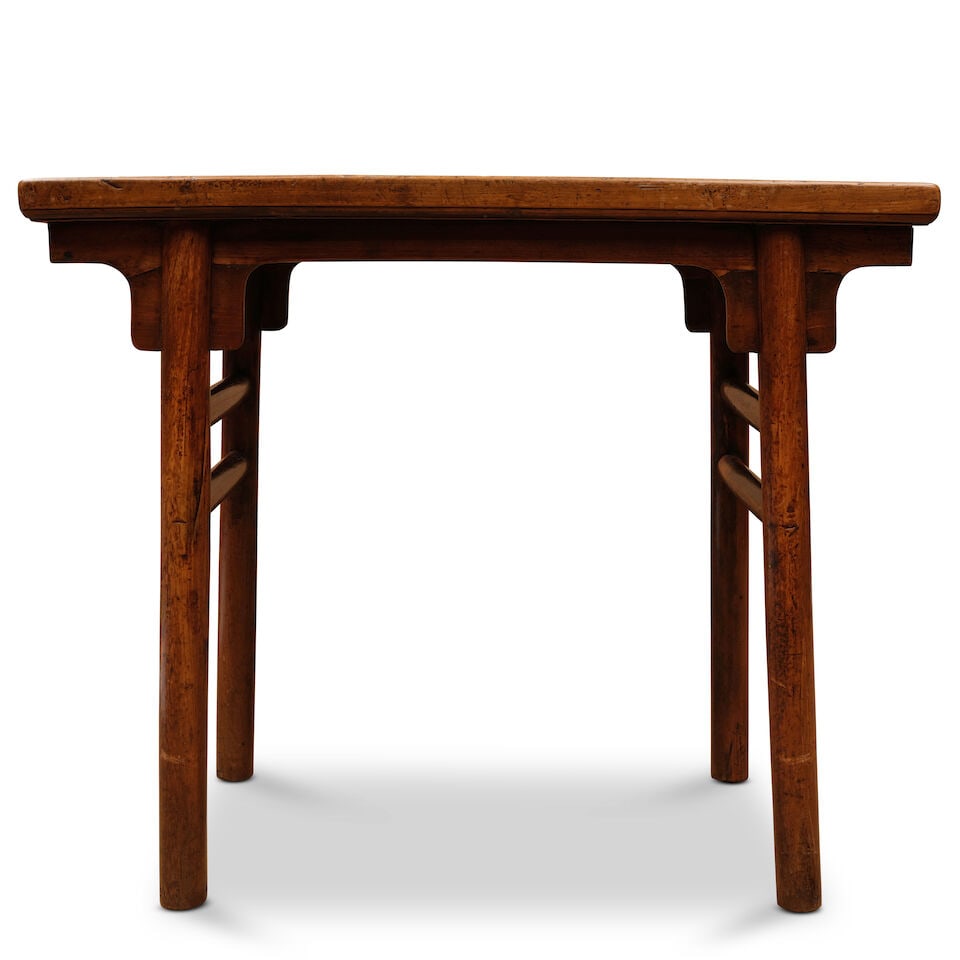 A PUDDINGSTONE INSET HARDWOOD SIDE TABLE 19th century