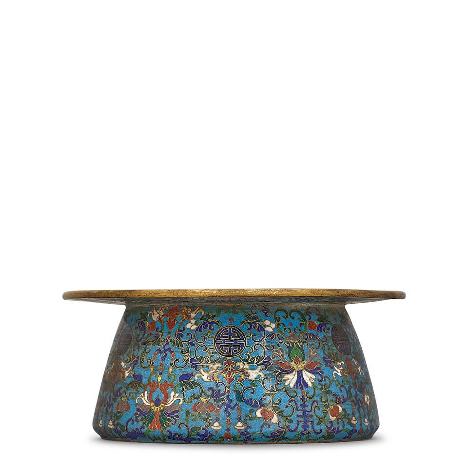 A SMALL CLOISONNÉ-ENAMEL ZHADOU 19th century