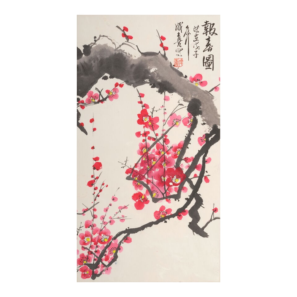 WANG CHENGXI (b.1940) Red Plum Blossom, 2008 (1 of 1)