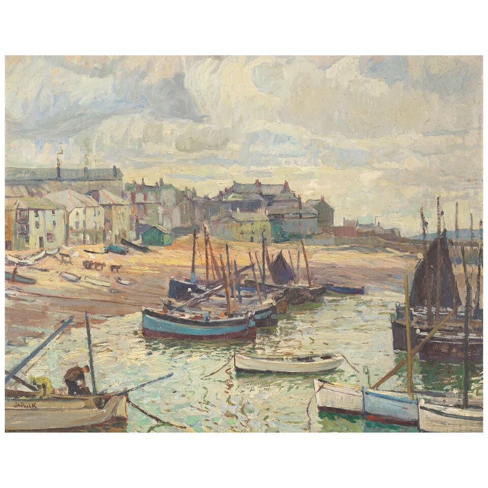 John Anthony Park (British, 1880-1962) Downalong, St Ives: John Anthony Park (British, 1880-1962) Downalong, St Ives signed 'JAPark' (lower left) oil on canvas 62 x 76cm (24 7/16 x 29 15/16in). This lot is subject to the following lot symbols: AR AR Goods sub