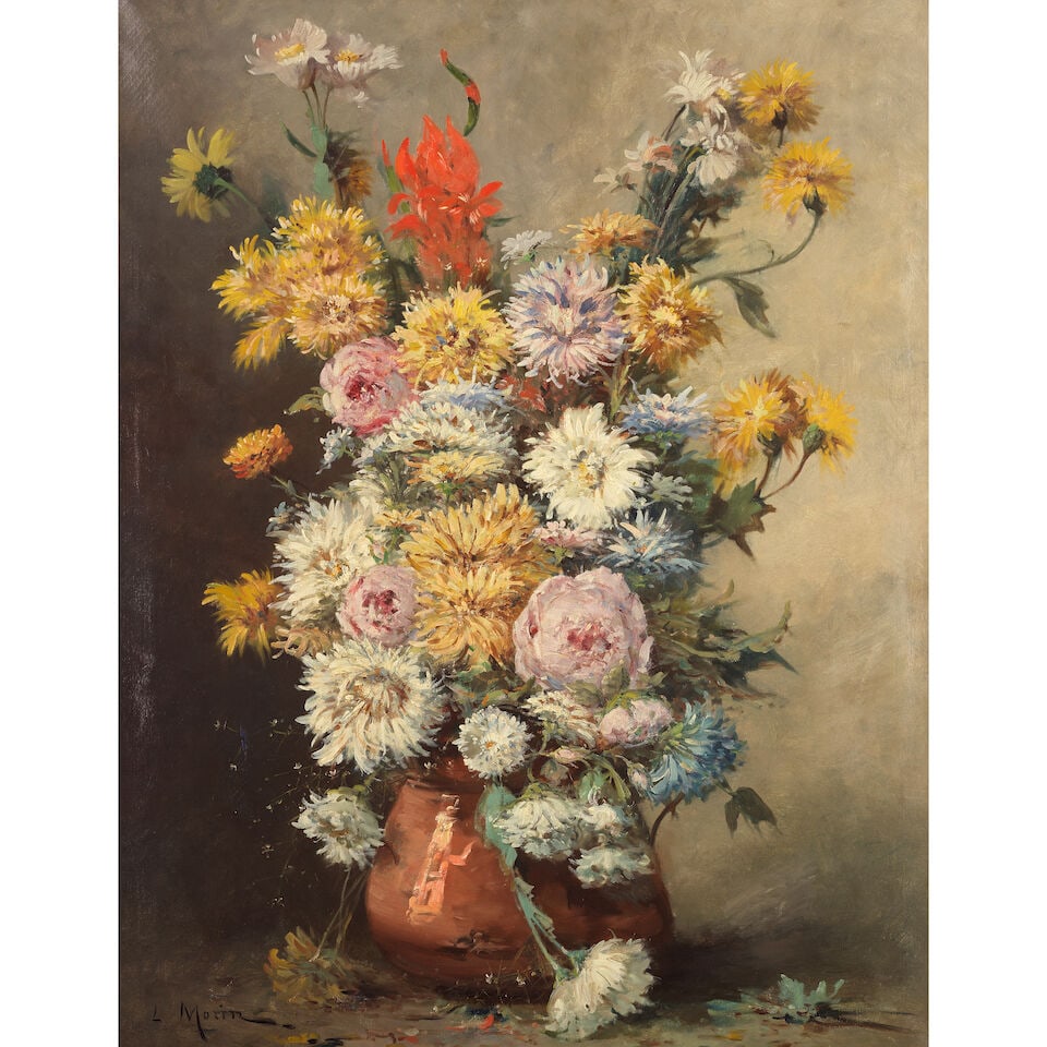 Louis Morin (French, 1855-1938) Still life of flowers (1 of 3)