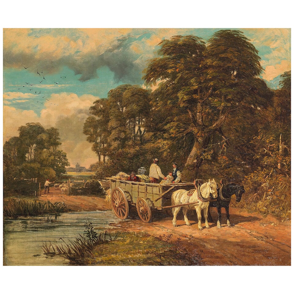 Edmund John Niemann (British, 1813-1876) Crossing the ford: Edmund John Niemann (British, 1813-1876) Crossing the ford signed 'Niemann' (lower right) oil on canvas 50 x 60cm (19 5/8 x 23 9/16in). Footnotes: Provenance Property of a Gentleman. For further infor