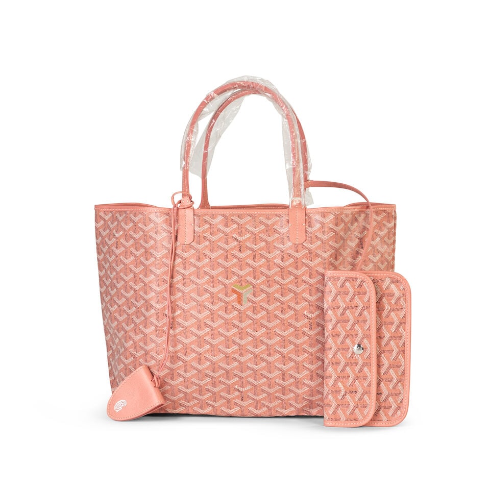 Goyard: a Pearly Coral Goyardine Canvas Saint Louis PM and Magnetic Clip Limited edition 2024 (i... (1 of 2)