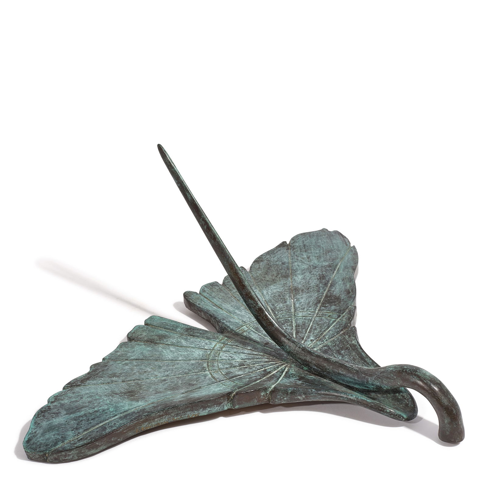 RICHARD ROBINSON (ACTIVE 20TH CENTURY) 'Sundial Garden' Sundial1990patinated bronze, etched 'R. ...: RICHARD ROBINSON (ACTIVE 20TH CENTURY) 'Sundial Garden' Sundial 1990 patinated bronze, etched 'R. Robinson '90'' and numbered 2/25 height 7 1/2in (19.1cm); width 17 1/2in (44.4cm); depth 12 1/2in (31.