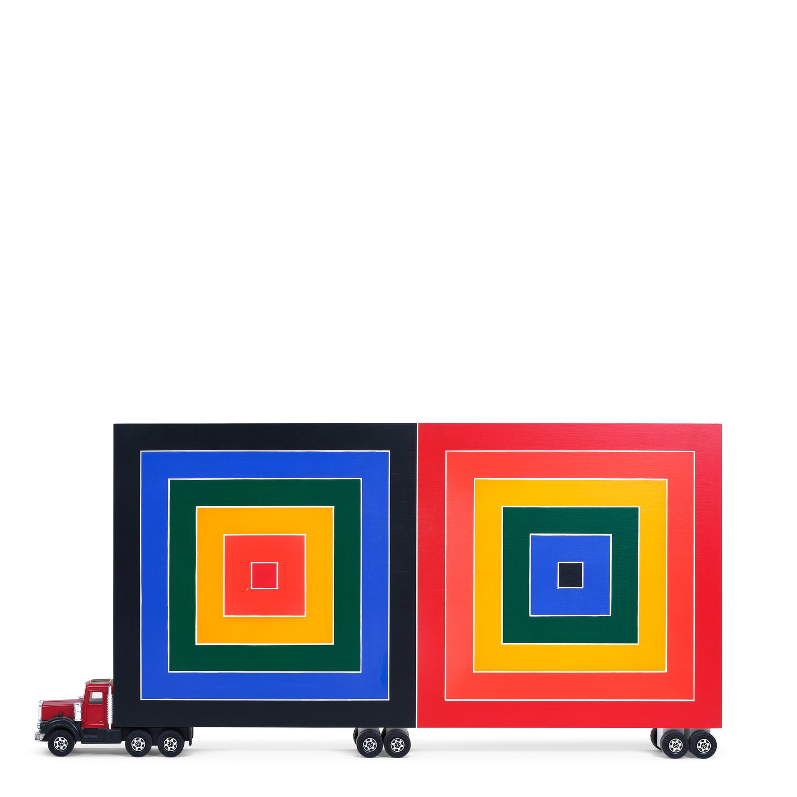 BRUCE HOUSTON (1937-2016) Untitled (Homage to Frank Stella)1991mixed media, signed and dated 'Br...: BRUCE HOUSTON (1937-2016) Untitled (Homage to Frank Stella) 1991 mixed media, signed and dated 'Bruce Houston 1991' on the reverse height 17in (43.2cm); length 35 3/4in (90.8cm); depth 3 1/2in (8.8cm)