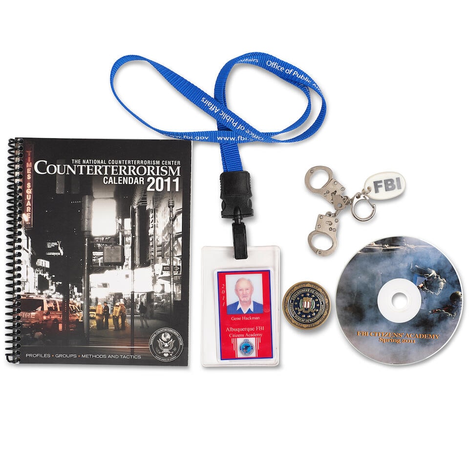 GENE HACKMAN: A GROUP OF FBI CITIZENS' ACADEMY MATERIAL, 2011 Qty. (1 of 4)