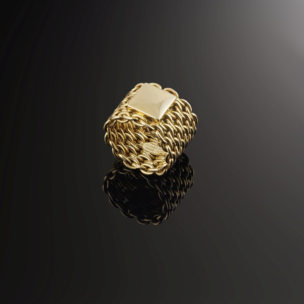 Hermès Paris. Bague Chaines en or jaune 750 °/°°. Hermès Paris. Chaines... (1 of 1)