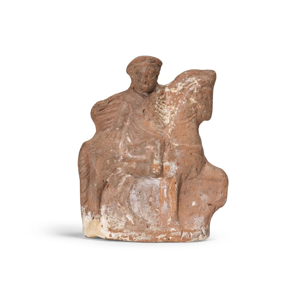 STATUETTE ROMANO-ÉGYPTIENNE EN TERRE CUITE D'UN CAVALIER SUR SA MONTURE Ca. Ier-IIeme si... (1 of 1)