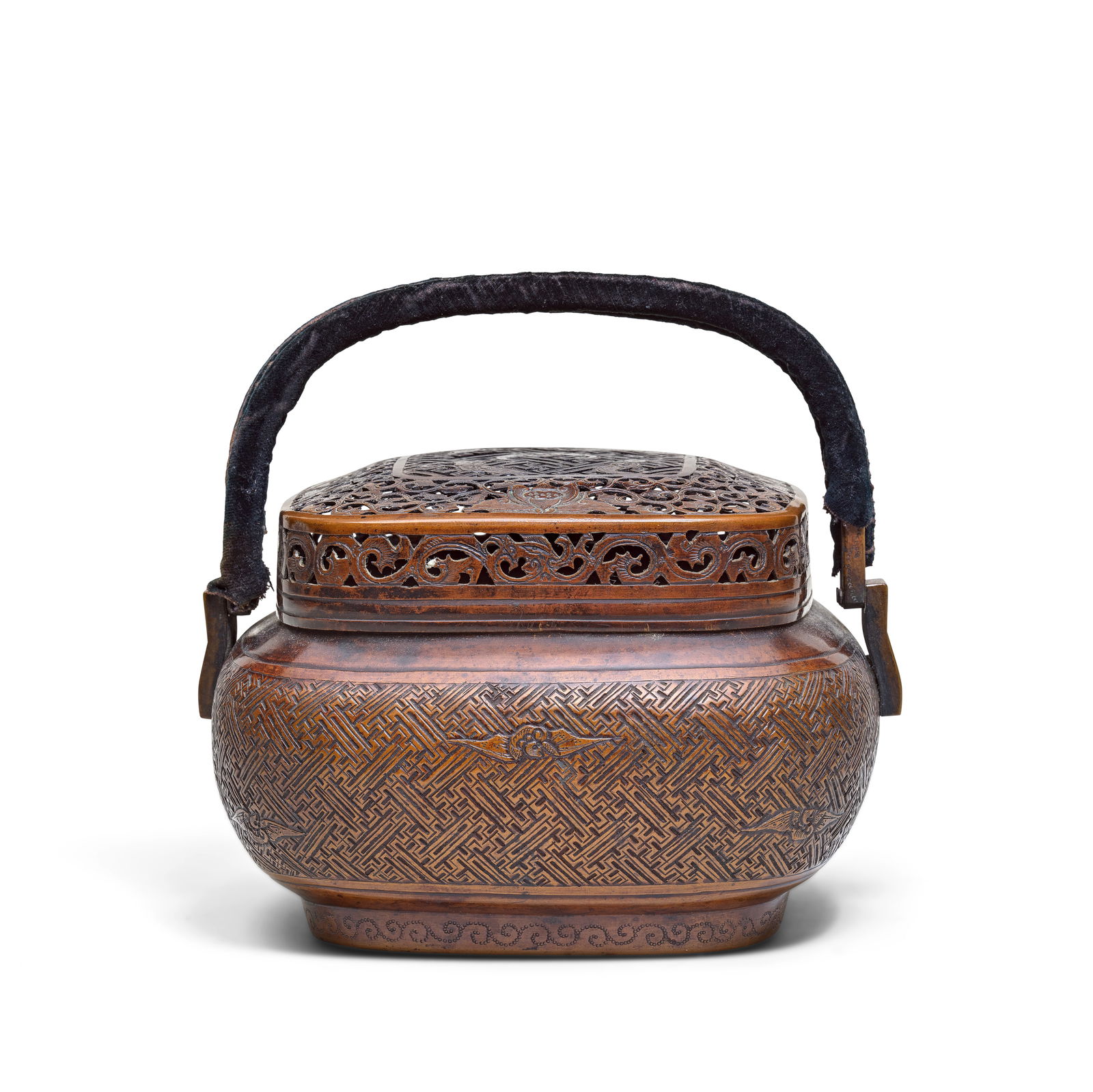A COPPER HAND WARMER AND COVER 18th century (2) (1 of 1)
