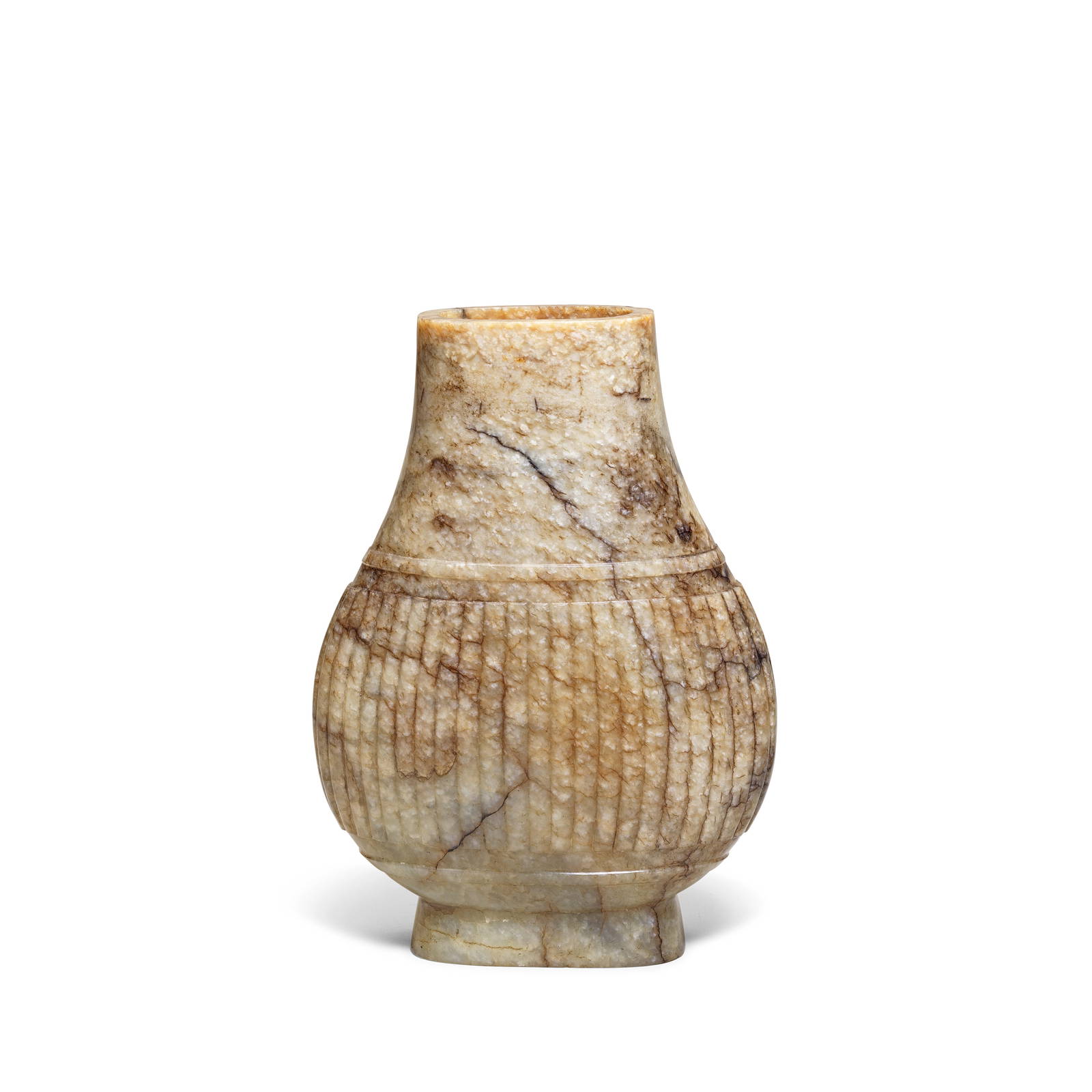 AN ARCHAISTIC JADE VASE, HU Ming Dynasty