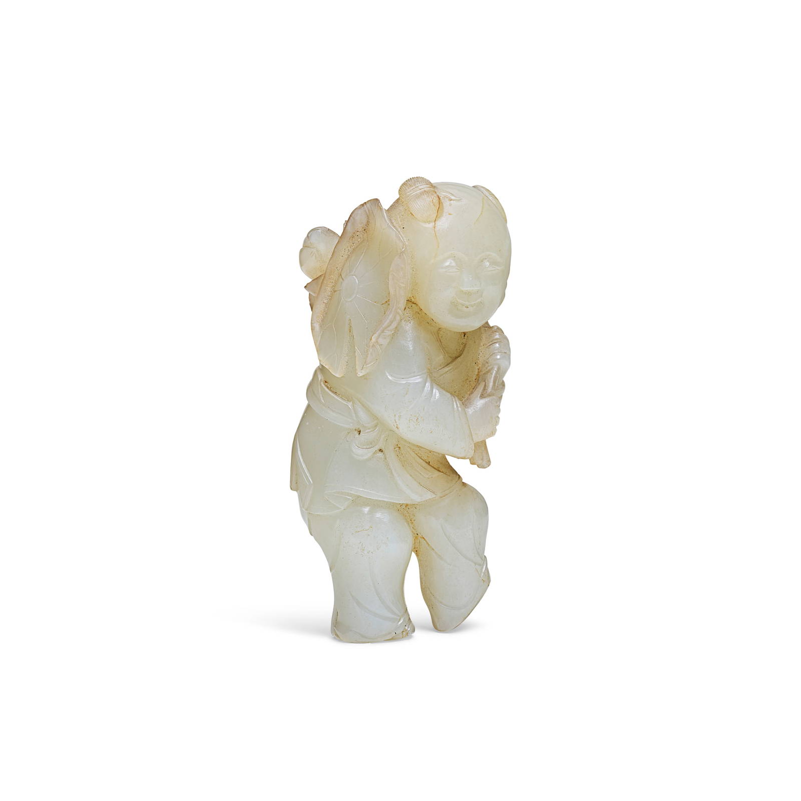 A JADE CARVING OF A BOY 18th/19th century