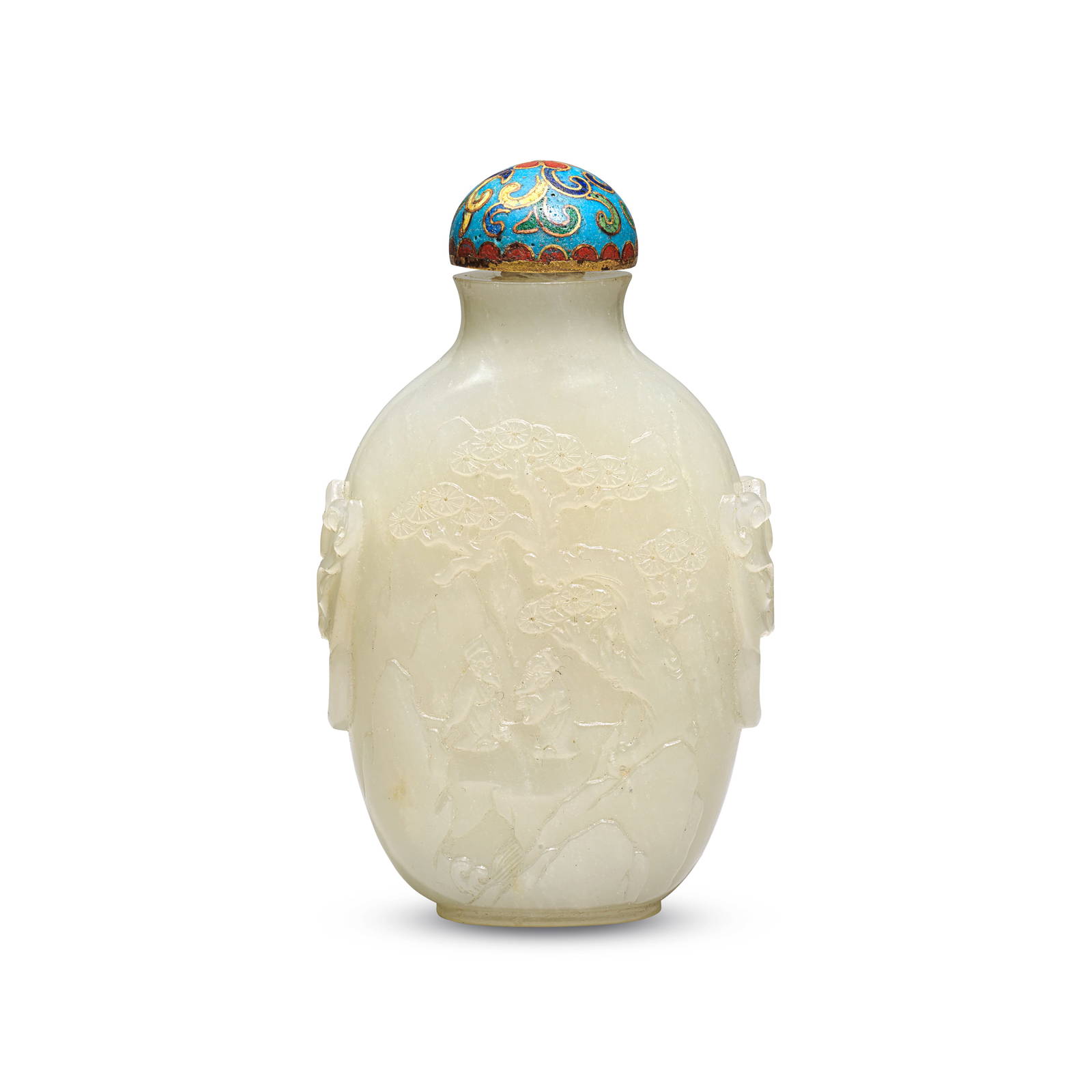 A PALE GREEN JADE SNUFF BOTTLE 19th century (2)