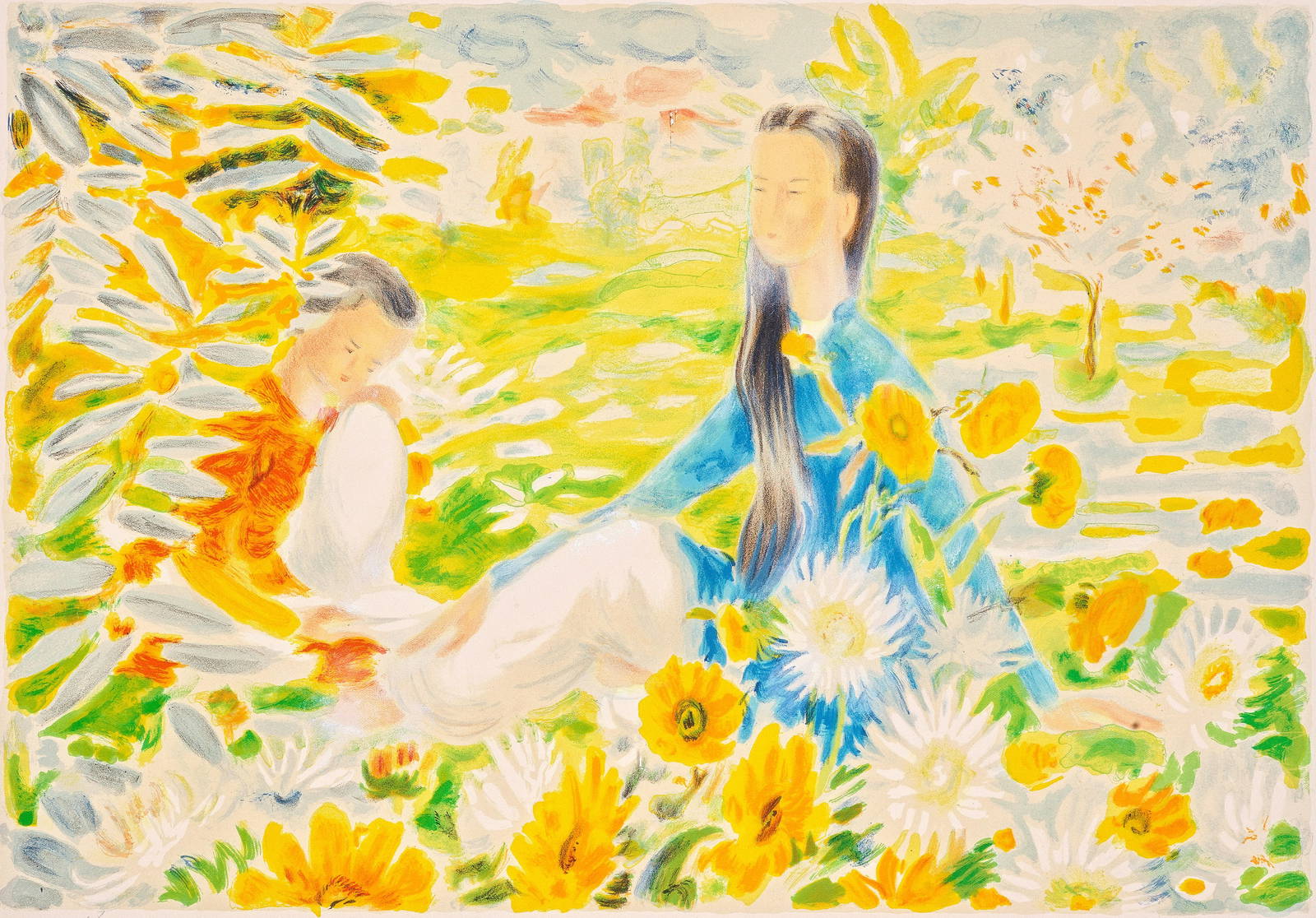LE PHO (1907-2001) In the garden