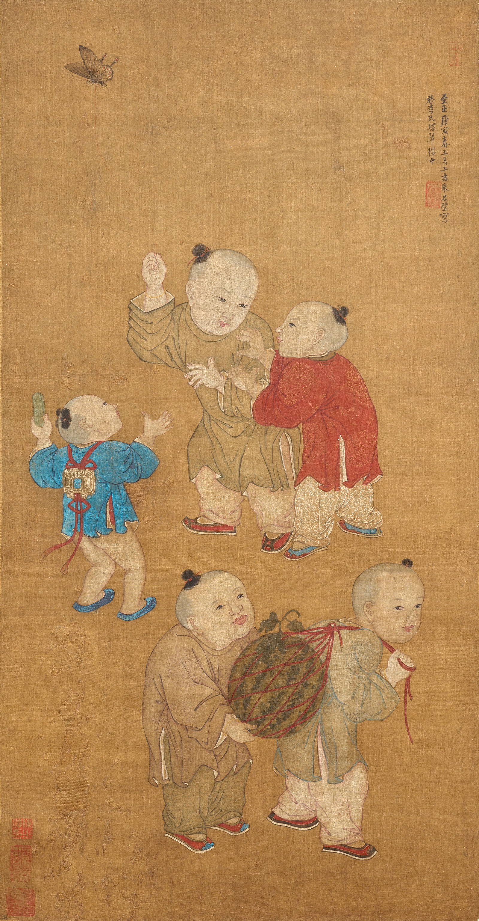 ATTRIBUTED TO ZHU JUNBI (19TH CENTURY) Boys at Play