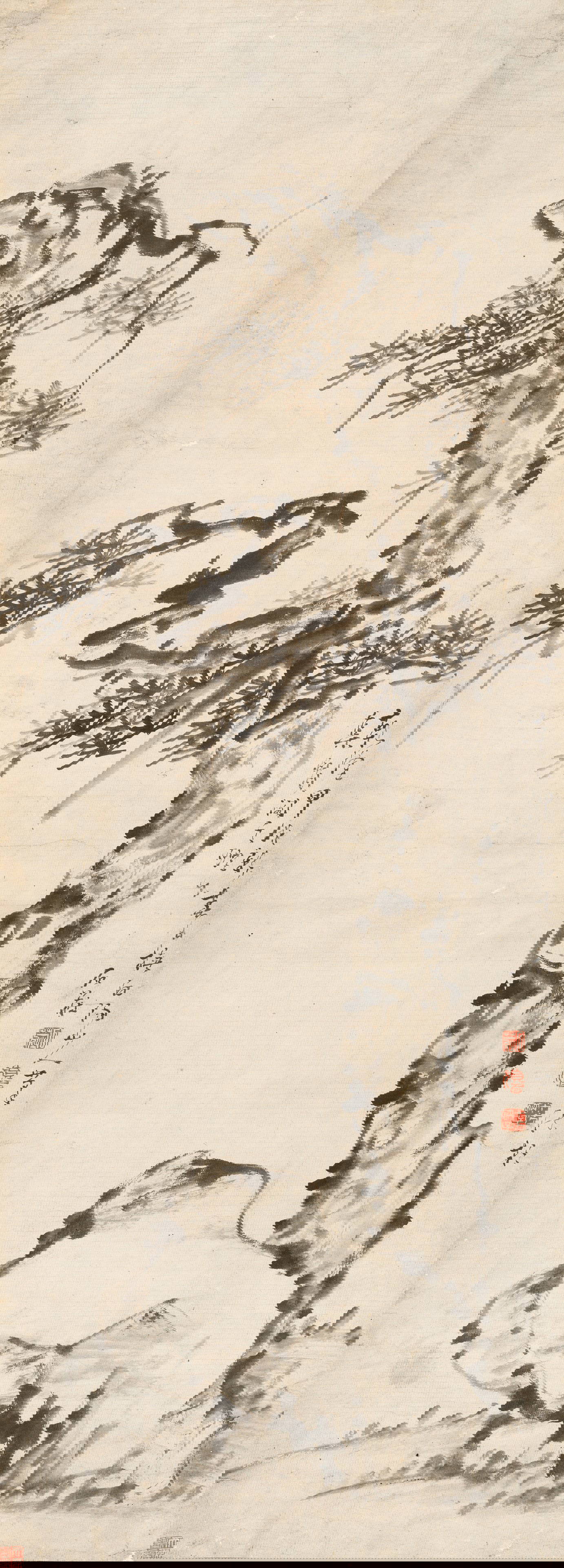 SHI ZHUANG (?-1792) Pine and Rockwork