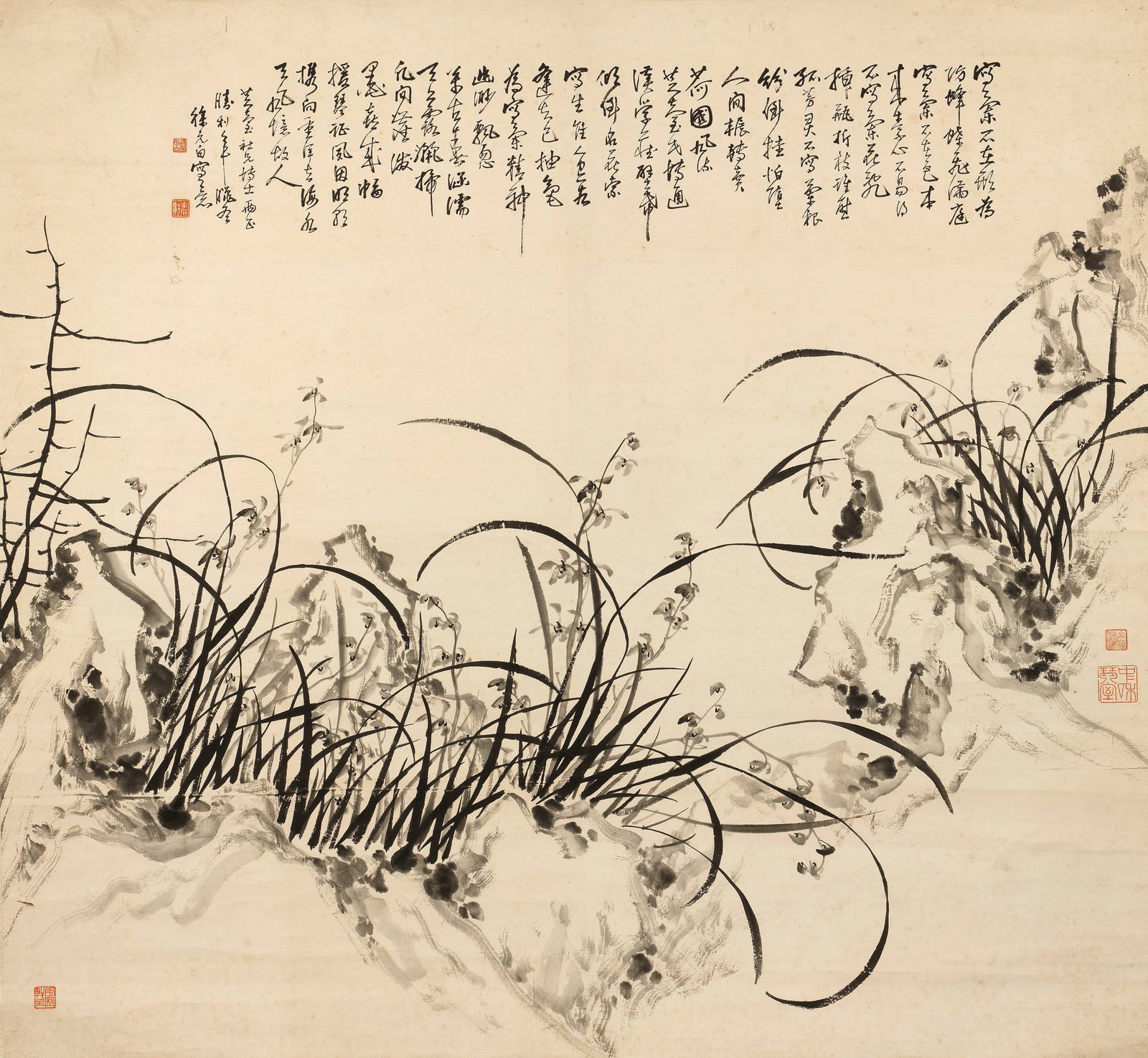 XU YUANBAI (1892-1957) Orchids