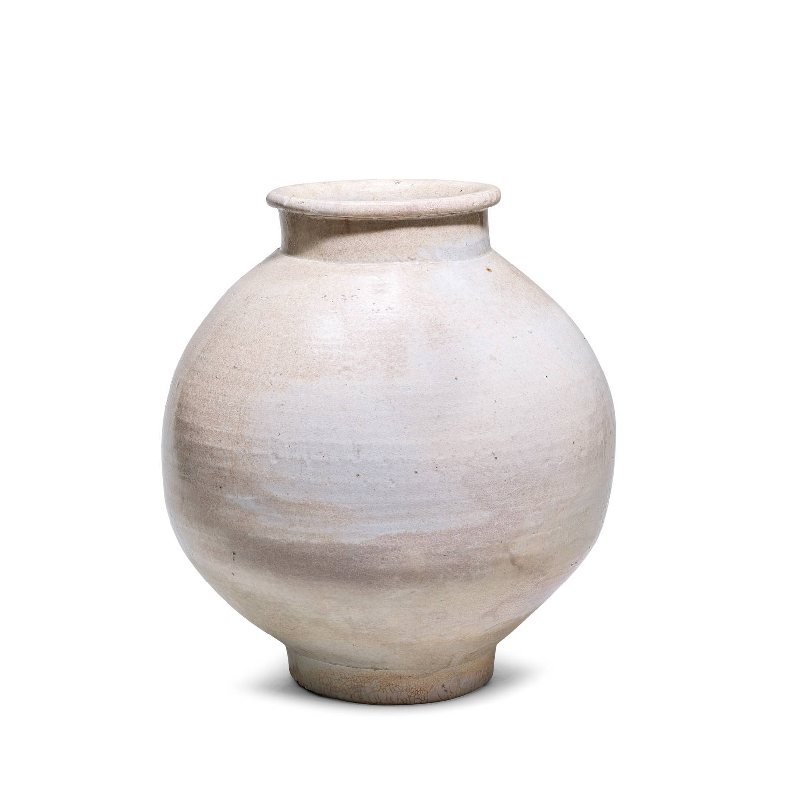 A CREAM-GLAZED MOON JAR Korea, 18th/19th century