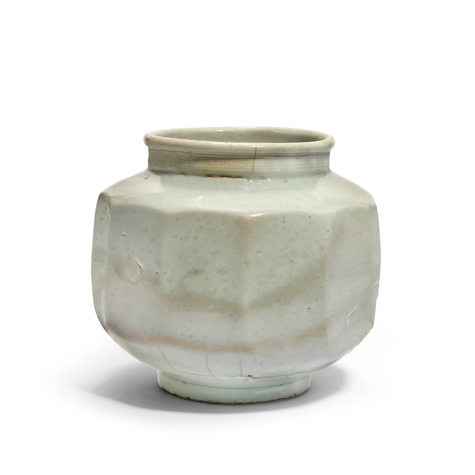 A GREY-GLAZED FACETED JAR Korea, Joseon Dynasty, 19th century (3)