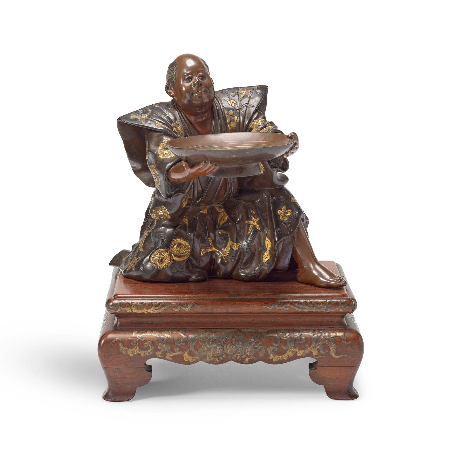 A GILT BRONZE FIGURE GROUP Workshop of Miyao Eisuke, Meiji period (2)