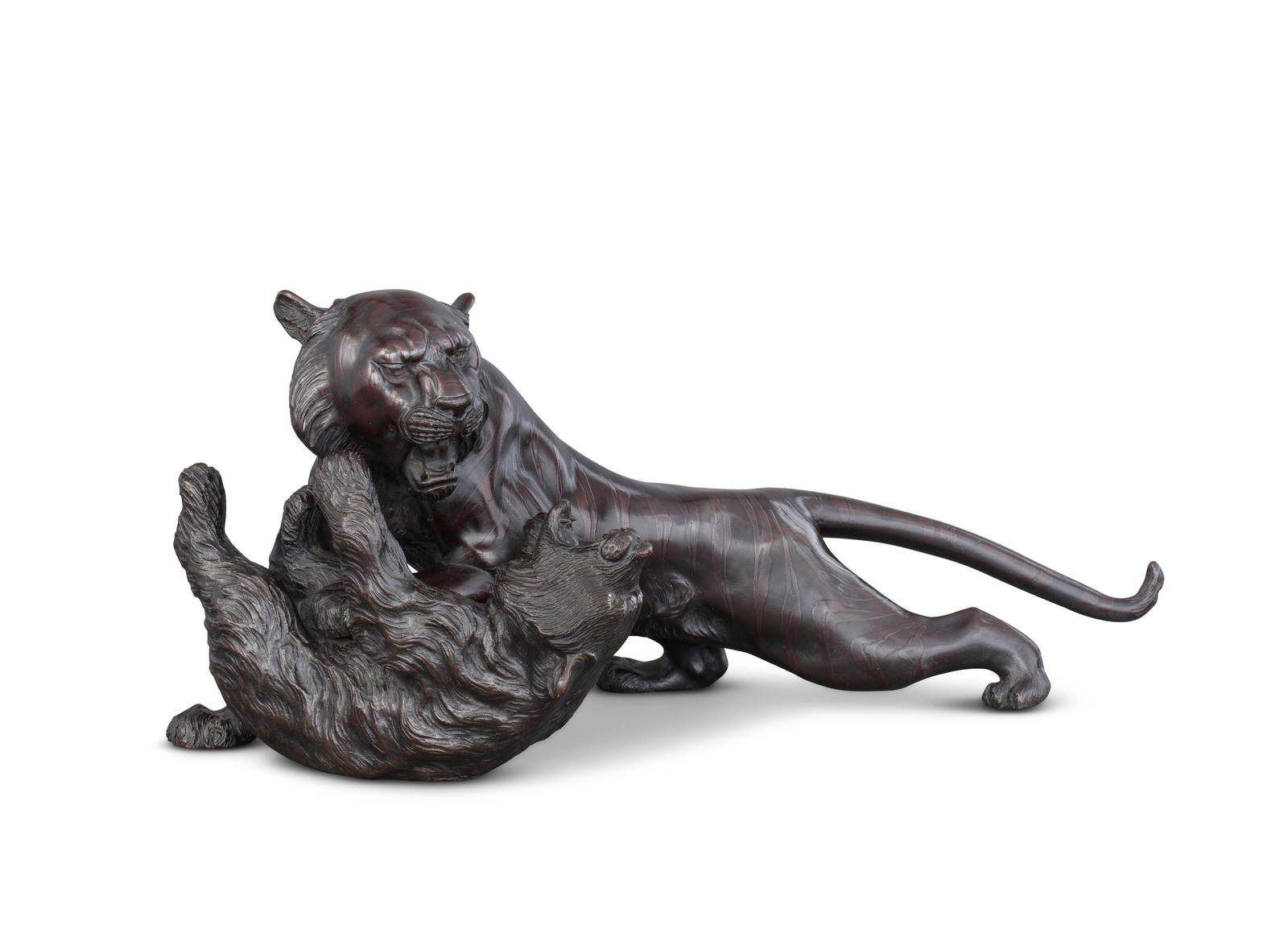 A BRONZE TIGER GROUP Genryusai Seiya, Meiji Period (2)