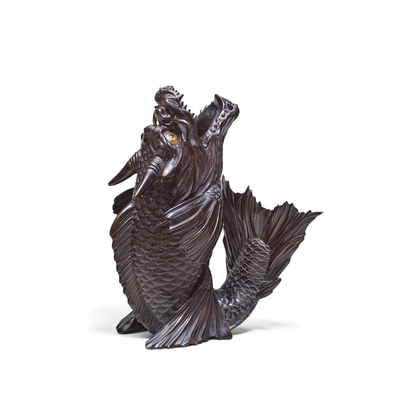 A BRONZE 'SHACHIHOKO' KORO Meiji Period