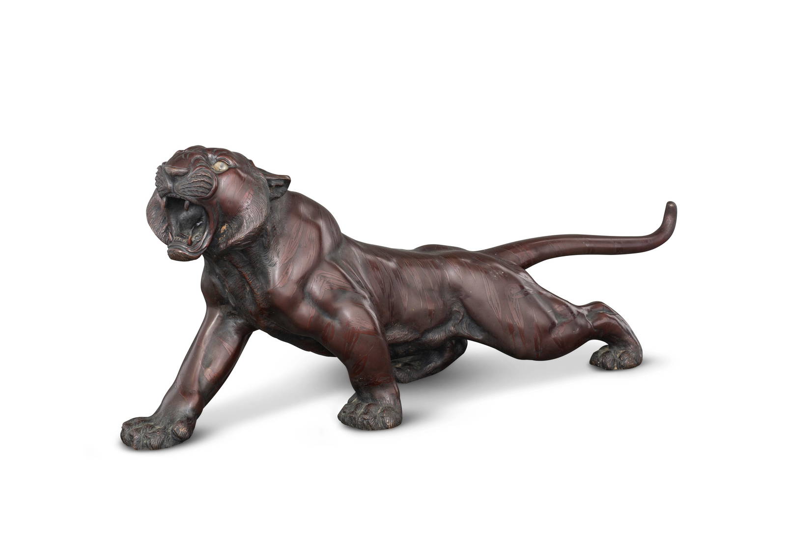 A LARGE BRONZE MODEL OF A TIGER Omori Mitsumoto, Meiji Period