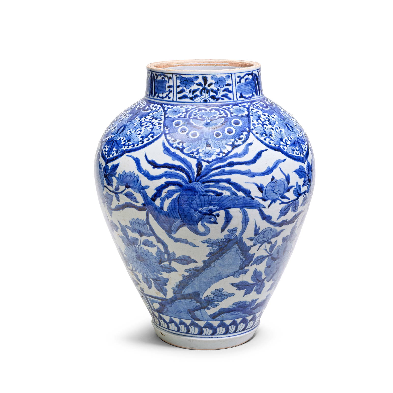 AN ARITA BLUE AND WHITE JAR Early 18th century
