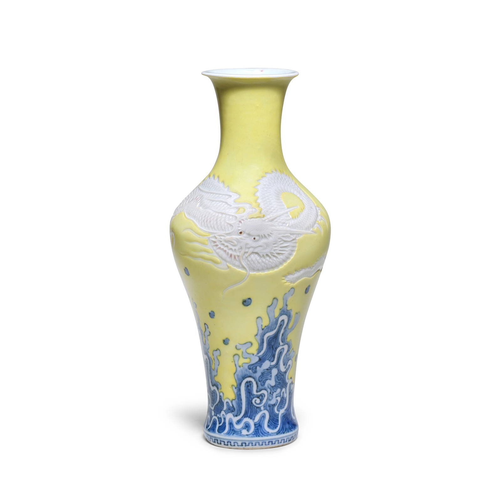 A MOULDED PORCELAIN 'DRAGON' VASE Makuzu Kozan, Meiji Period, early 20th century