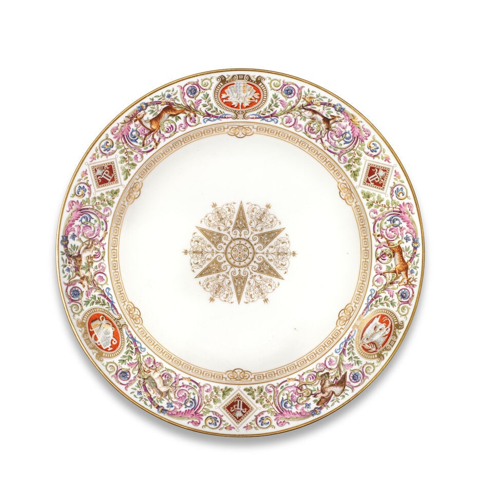 A Sèvres soup plate from the hunting service for Louis Philippe, circa 1847 (1 of 2)