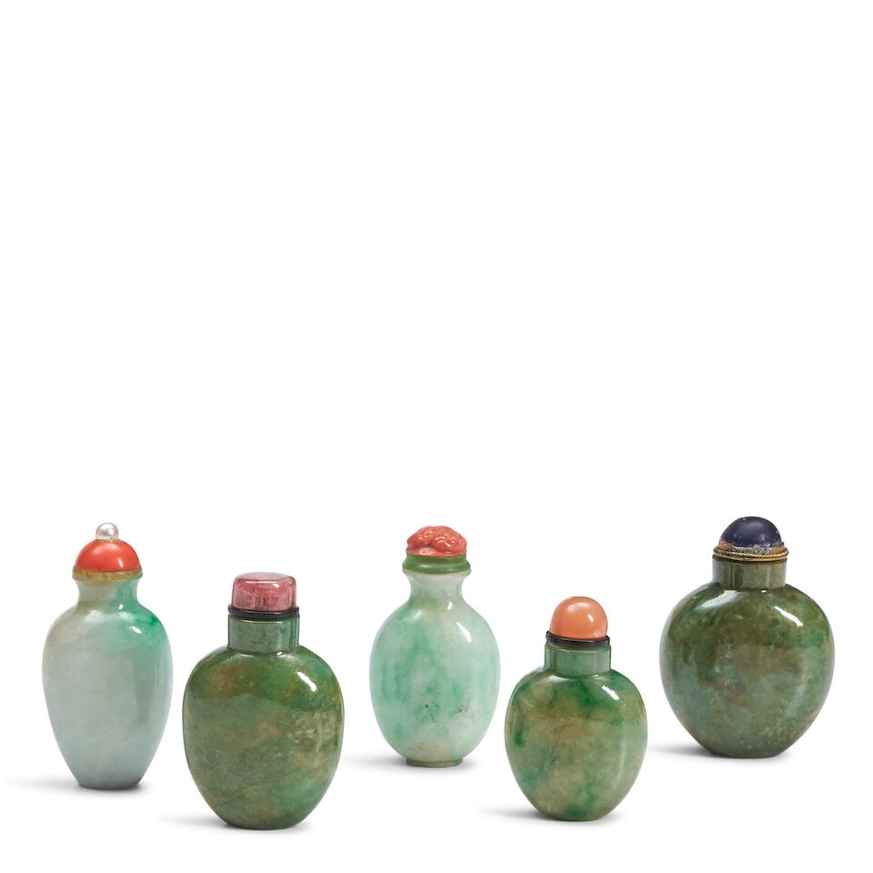 FIVE PLAIN JADEITE BOTTLES China, (5) (1 of 1)