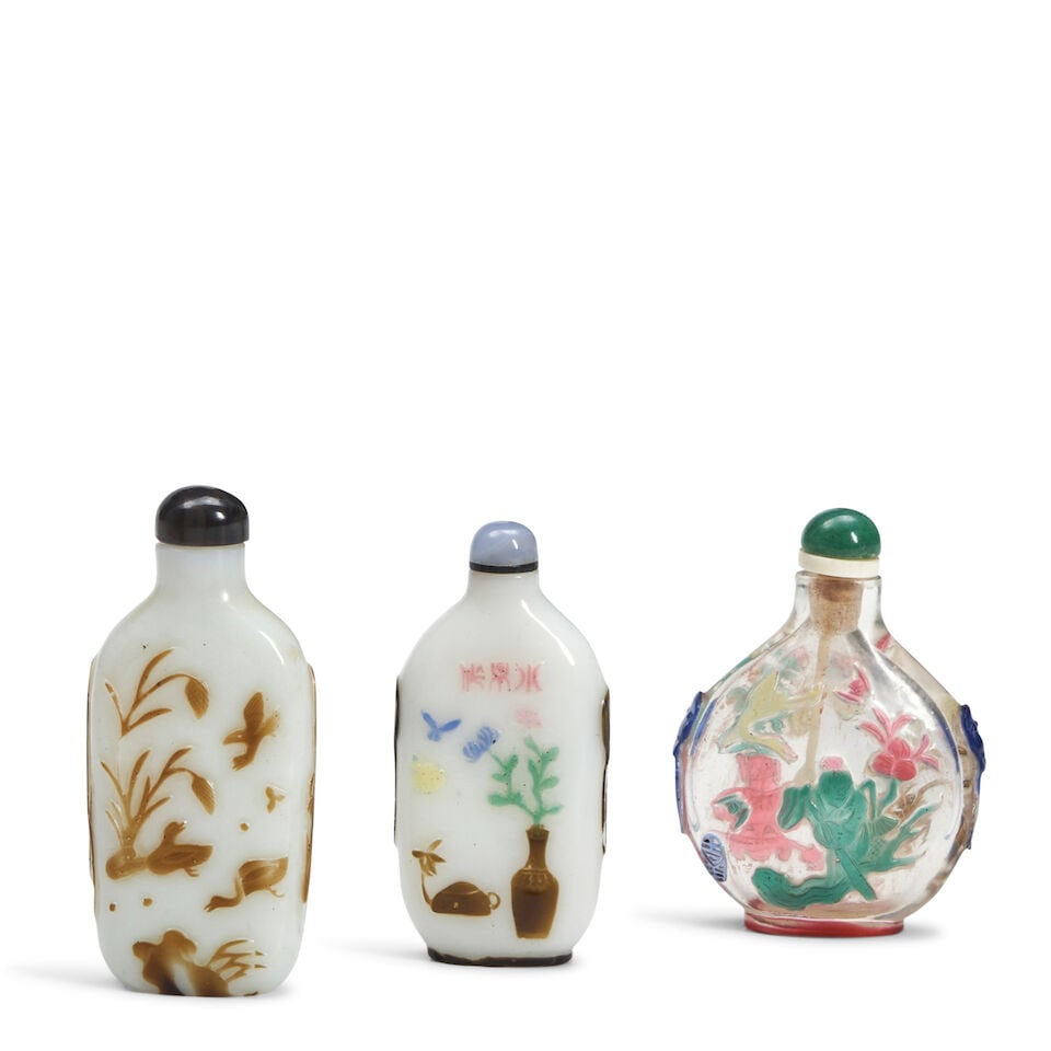 THREE YANGZHOU SCHOOL SNUFF BOTTLES  China, (3) (1 of 1)