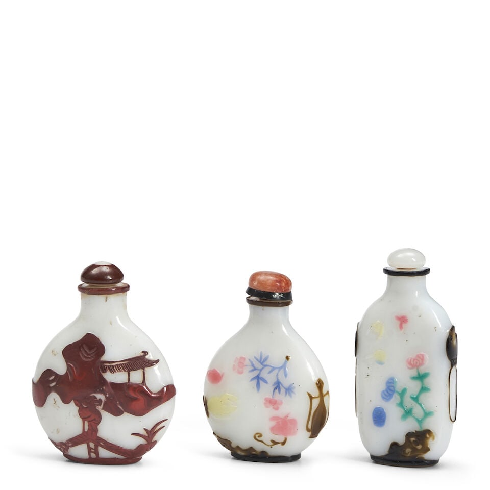 THREE YANGZHOU SCHOOL SNUFF BOTTLES  China, (3) (1 of 1)
