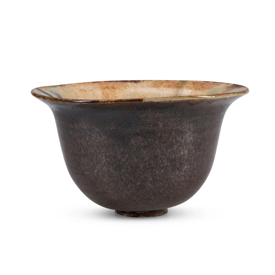 AUGUSTE DELAHERCHE (1857-1940) VASE France, c. 1900, glazed stoneware, incised mark 'ag' and wit...: AUGUSTE DELAHERCHE (1857-1940) VASE France, c. 1900, glazed stoneware, incised mark 'ag' and with order cypher, ht. 3 1/4, dia. 5 7/8 in. Footnotes: Provenance Lillian Nassau, New York The Collection