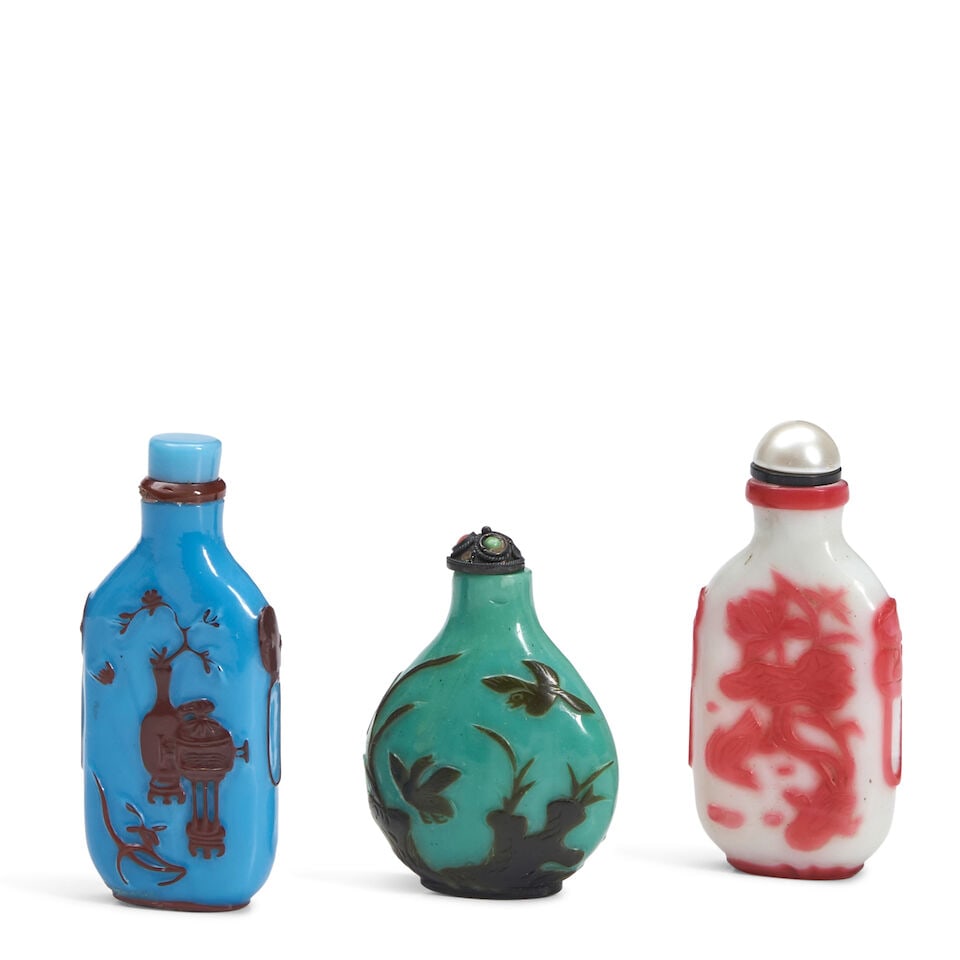 THREE YANGZHOU SCHOOL SNUFF BOTTLES China, (3) (1 of 1)