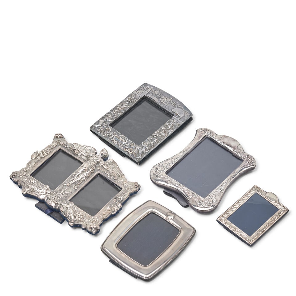 Five Sterling Silver Picture Frames, (1 of 1)