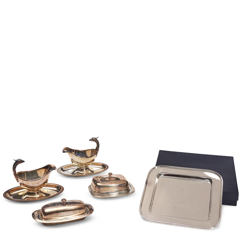 GROUP OF CHRISTOFLE AND RALPH LAUREN SILVER-PLATED TABLEWARE (1 of 1)