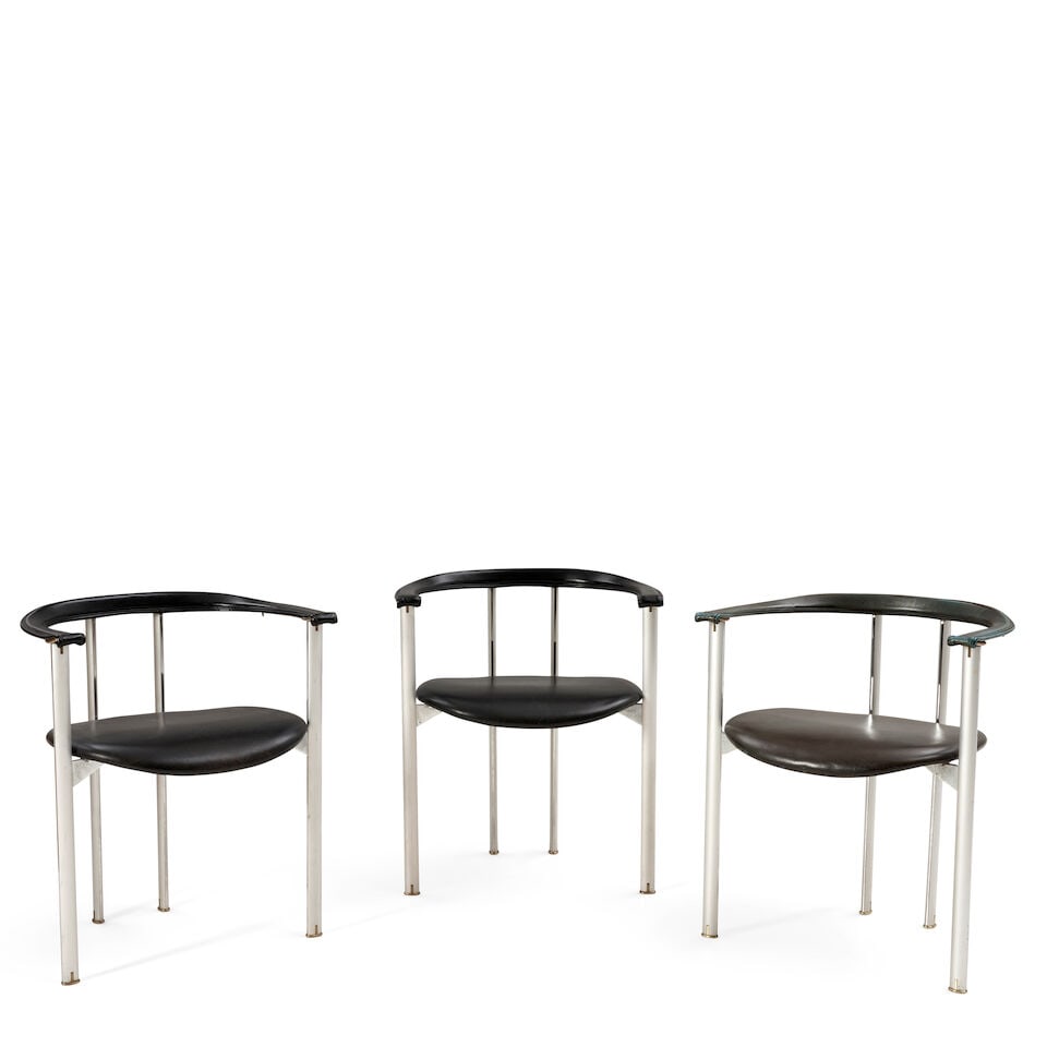 THREE ANTONIO CITTERIO (B. 1950) AND PAOLO NAVA (B. 1943) FOR B&B ITALIA ARMCHAIRS Italy, c. 19... (1 of 2)