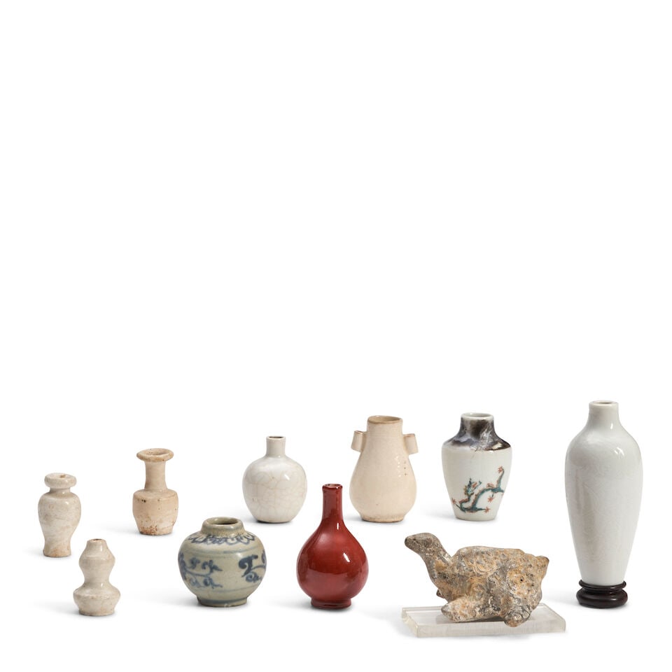 A GROUP OF TEN MINIATURE CERAMICS China, (10) (1 of 1)