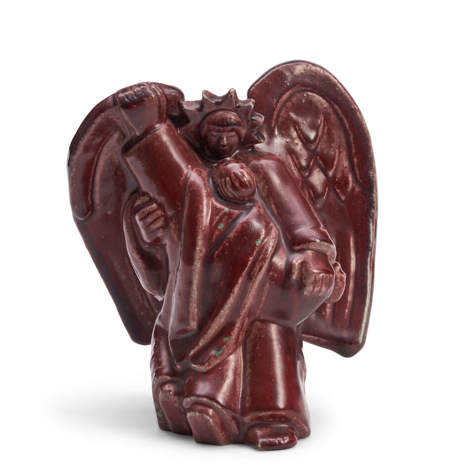 JAIS NIELSEN (1885-1961) FOR ROYAL COPENHAGEN 'JACOB'S STRUGGLE' SCULPTURE Denmark, c. 1930, gla... (1 of 3)